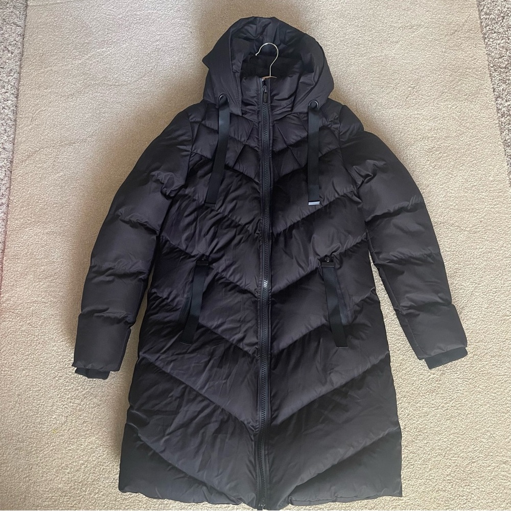 Saint & Sinner Samurai Longline Puffer Coat US Medium Black NEW Without Tags